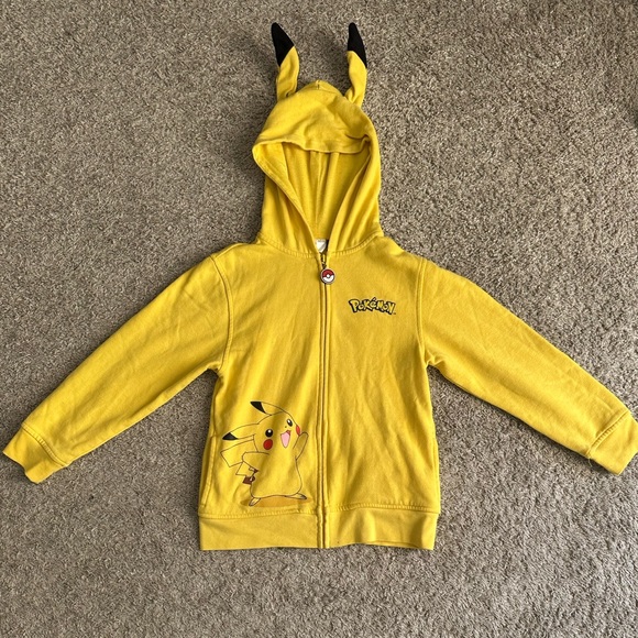 Pikachu Pokémon Jacket with Ears on hood - Picture 1 of 11